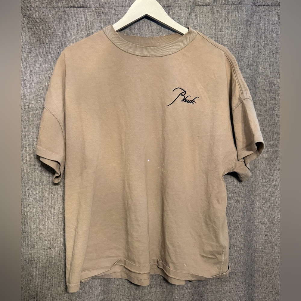 Rhude Tan Short Sleeve Tee